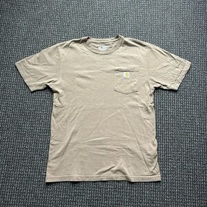 Carhartt Men's Short Sleeve Khaki Tan T-Shirt Size Small